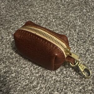 Portland Leather Goods Nutmeg Dopp Keychain Brown GUC